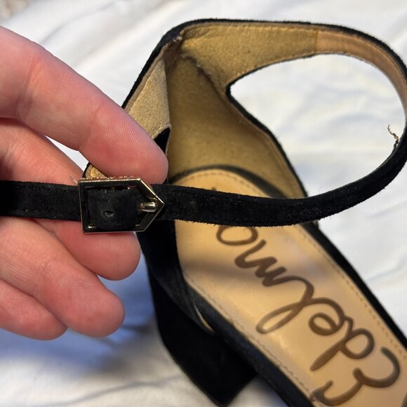 Sam Edelman I Black Susie d'Orsay Ankle Strap Block Heel Sandal size 8.5 - Picture 15 of 15